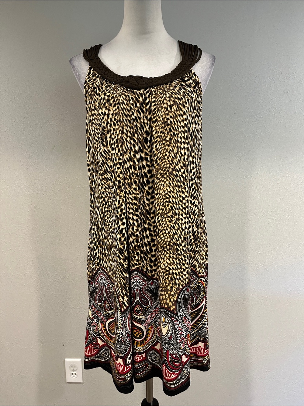 Apt. 9 animal Paisley print sleeveless Mini Dress